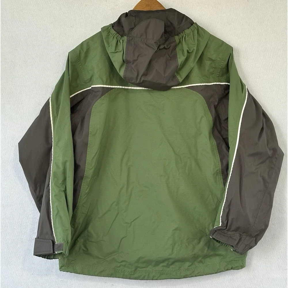 REI Boy's Hooded Jacket Windbreaker Green XL  16-18 Outdoor
